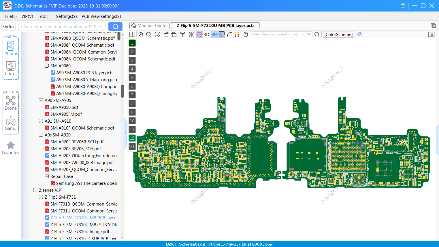 Samsung Z Flip 5-SM-F7310U MB PCB Layer
